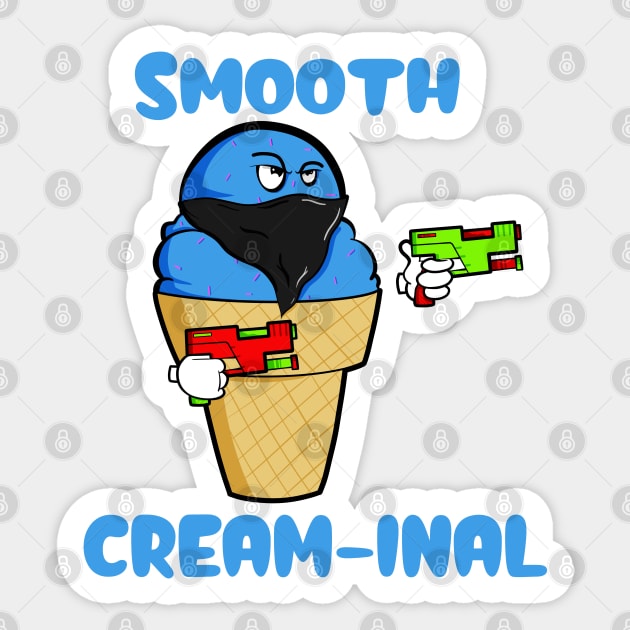 Smooth Cream-Inal Sticker by Art by Nabes